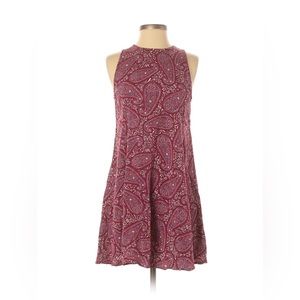 Old navy burgundy paisley scoop neck swing dress